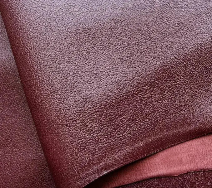 Burgundy leather lining option for CARV bags