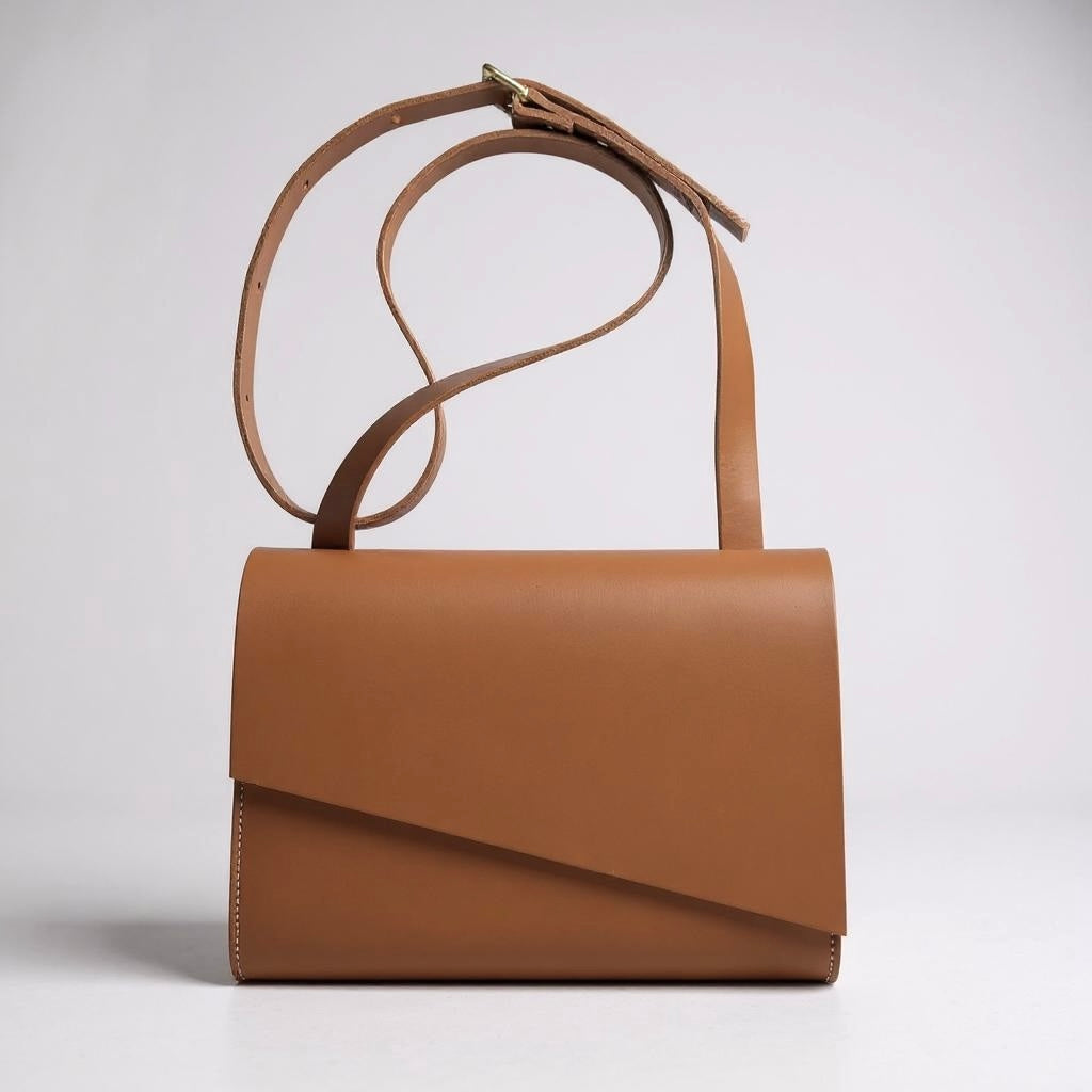 Tan Leather Crossbody Bag Handcrafted in England by CARV