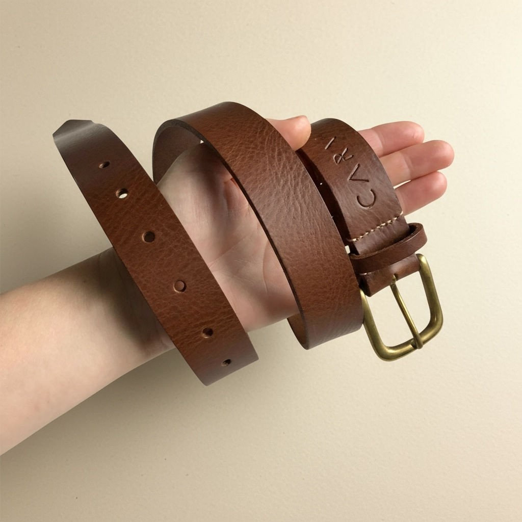 Stitched Wide Leather Belt in Black or Tan - Nomad Maxi CARV