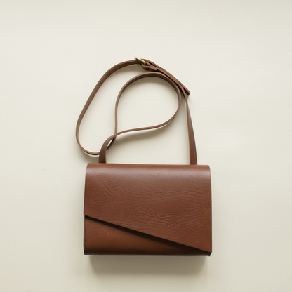 Pioneer Midi Chestnut Tan Leather Crossbody Bag CARV