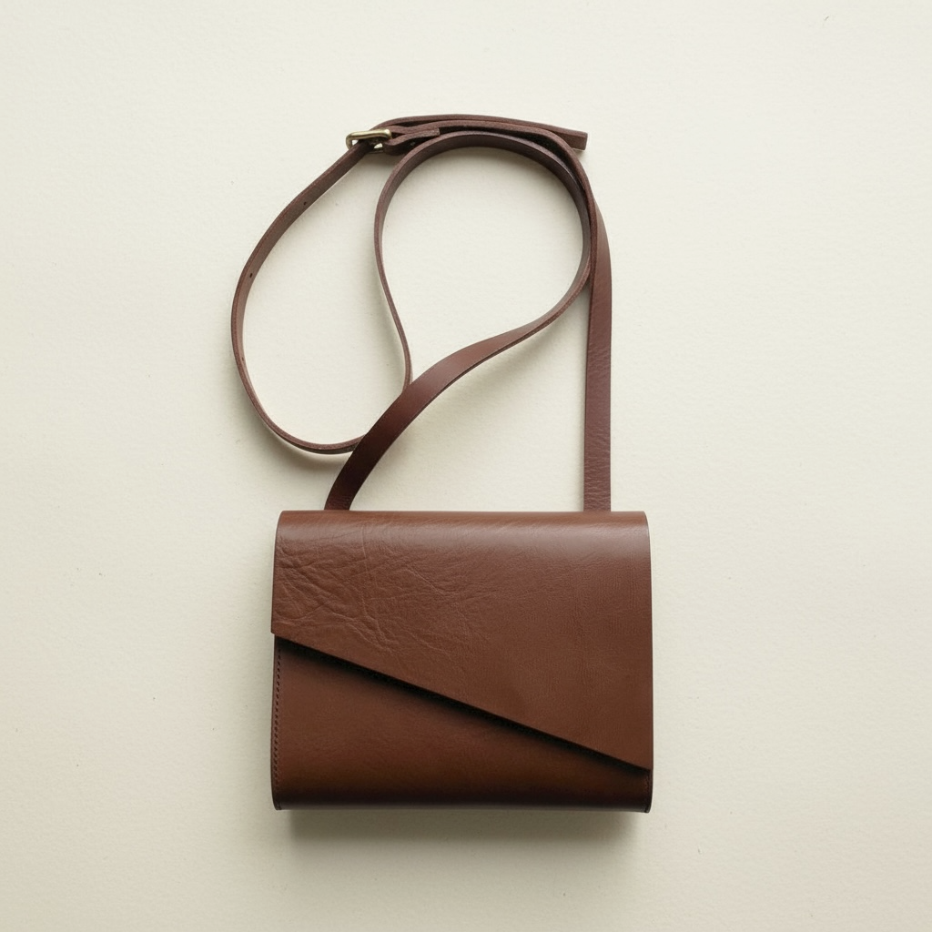 Pioneer Mini Chestnut Leather Crossbody Bag CARV