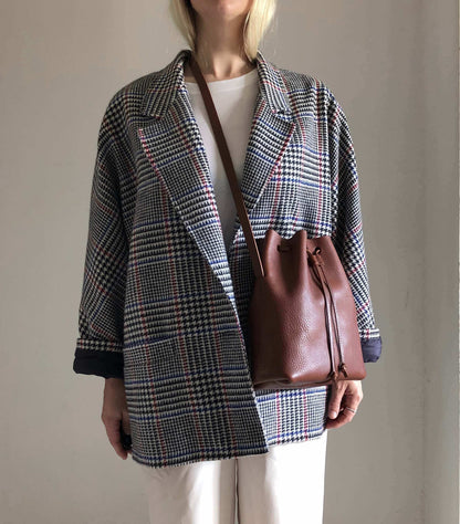 Nomad Midi Tan Leather Bucket Bag CARV