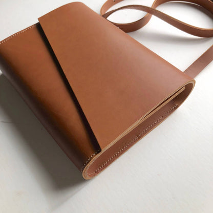 Pioneer Midi Tan Leather Crossbody Bag CARV