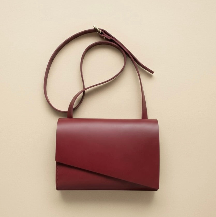 Pioneer Midi Red Leather Crossbody Bag CARV