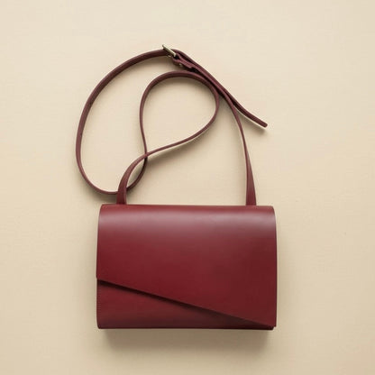 Pioneer Midi Red Leather Crossbody Bag CARV