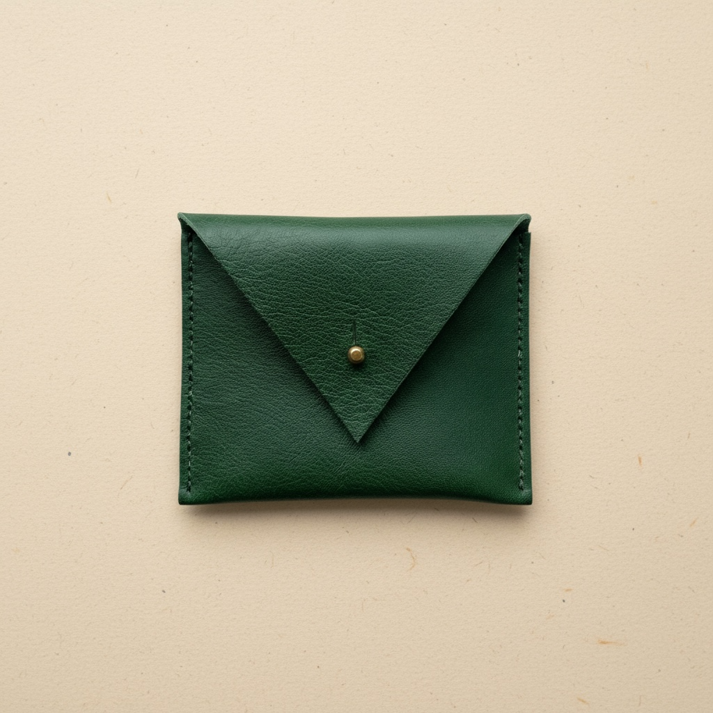 Drifter Mini Leather Coin Purse in Red or Green CARV