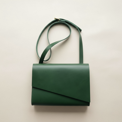 Pioneer Midi Green Leather Crossbody Bag CARV