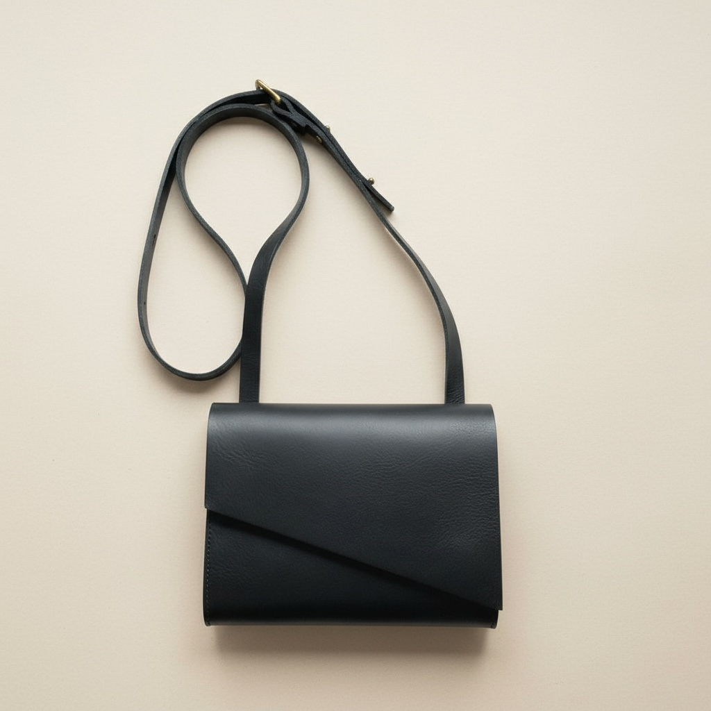 Pioneer Mini Black Leather Crossbody Bag CARV