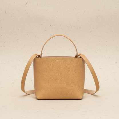 Basket Mini Leather Tote Bag in Black, Tan or Natural CARV