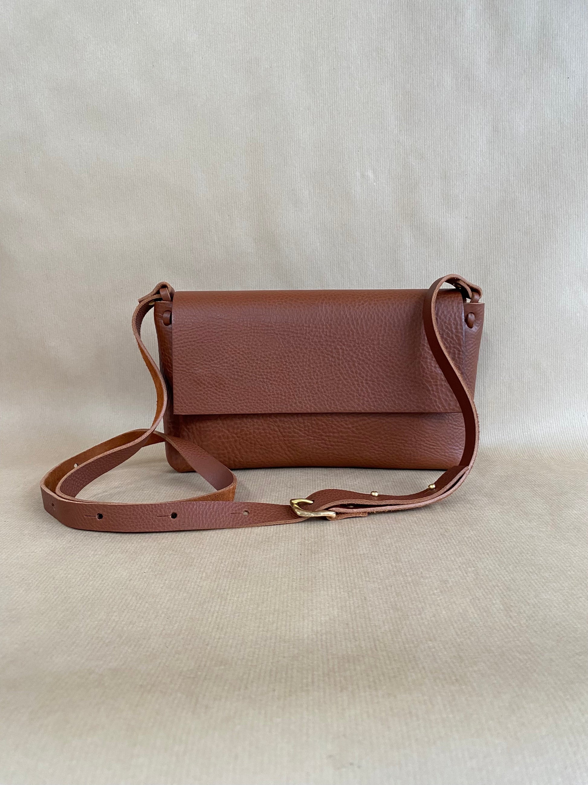 Nomad Leather Crossbody Bag in Tan CARV