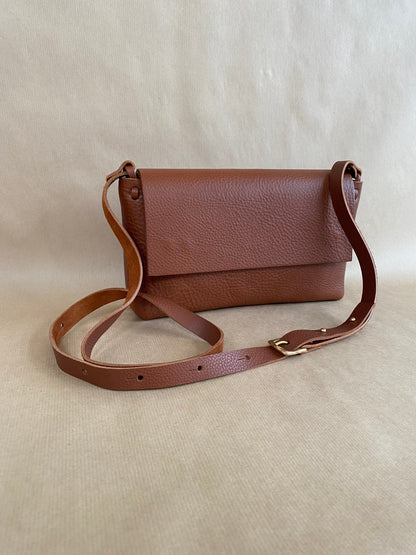 Nomad Leather Crossbody Bag in Tan CARV
