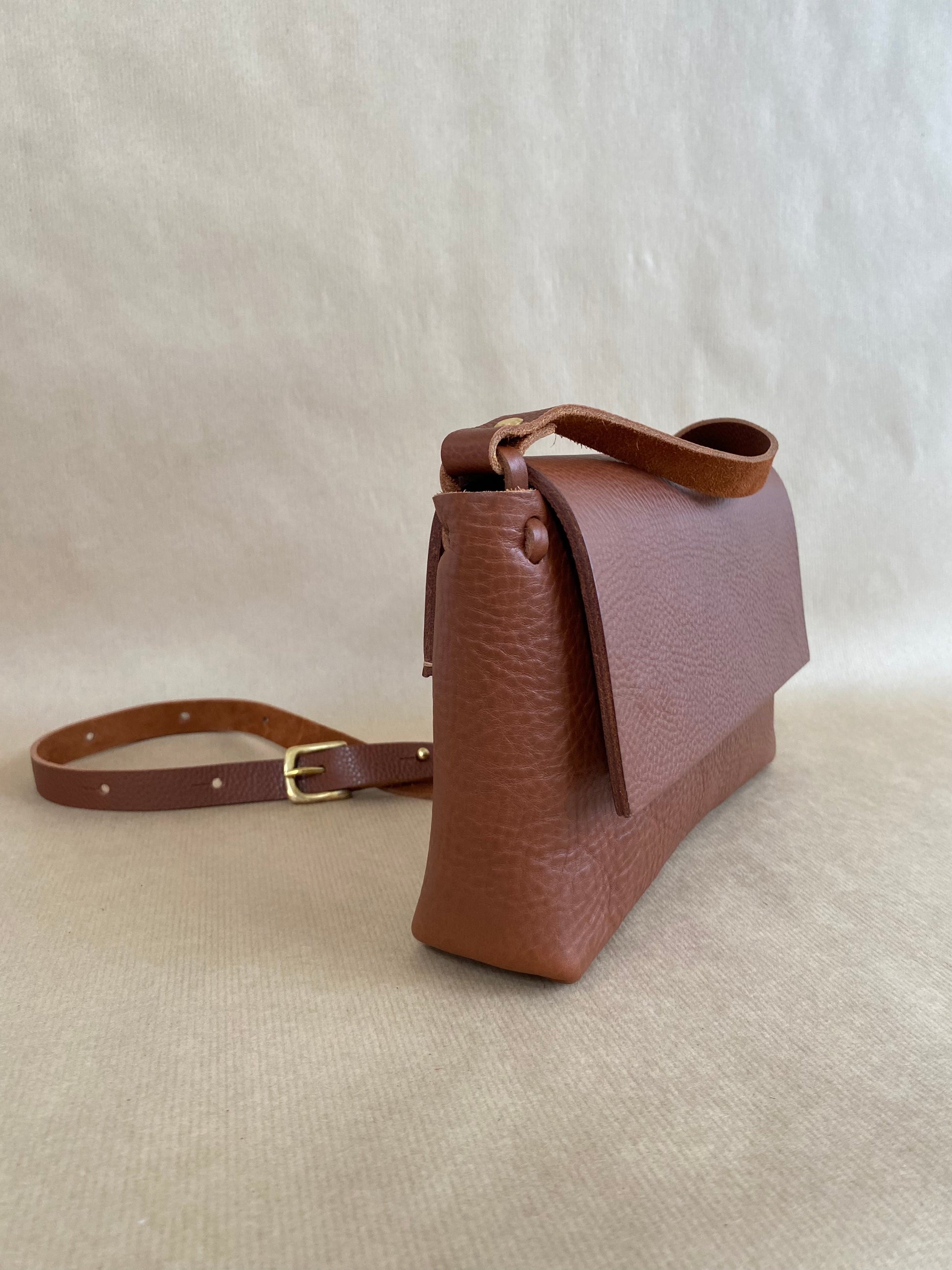 Nomad Leather Crossbody Bag in Tan CARV