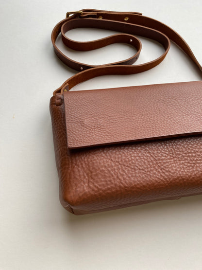 Nomad Leather Crossbody Bag in Tan CARV