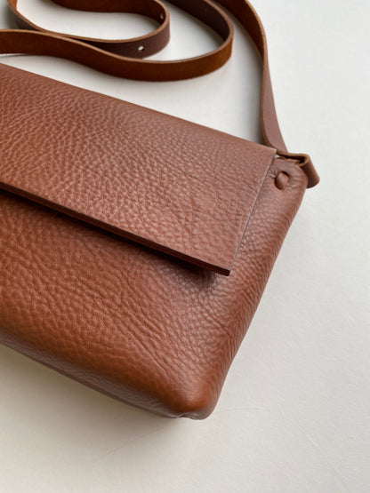 Nomad Leather Crossbody Bag in Tan CARV