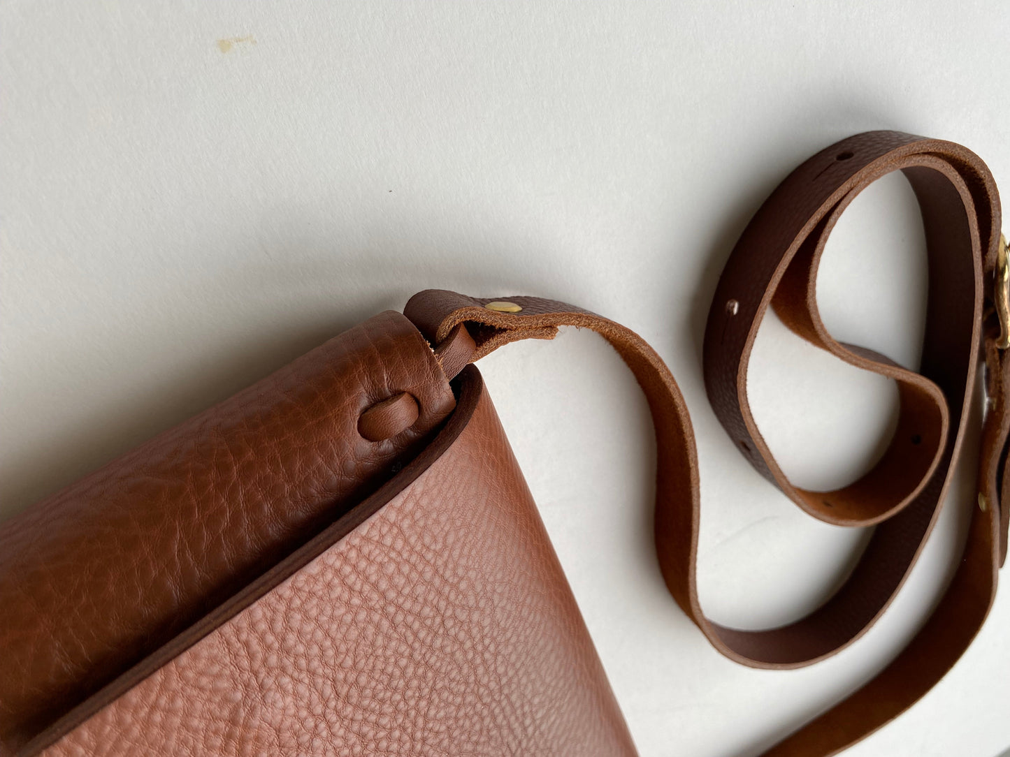 Nomad Leather Crossbody Bag in Tan CARV