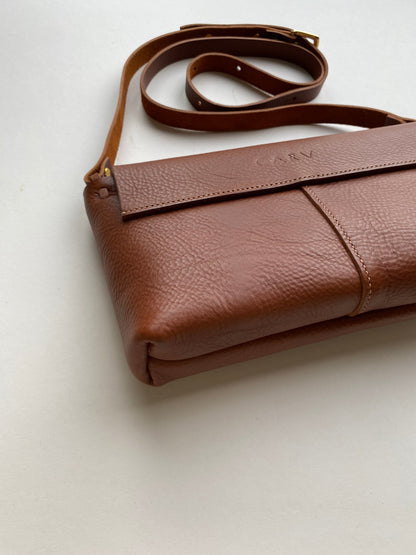 Nomad Leather Crossbody Bag in Tan CARV