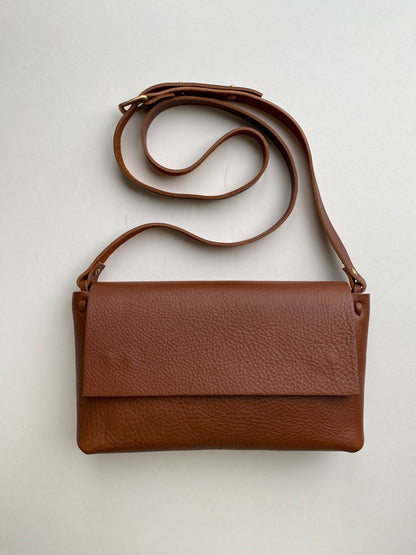 Nomad Leather Crossbody Bag in Tan CARV