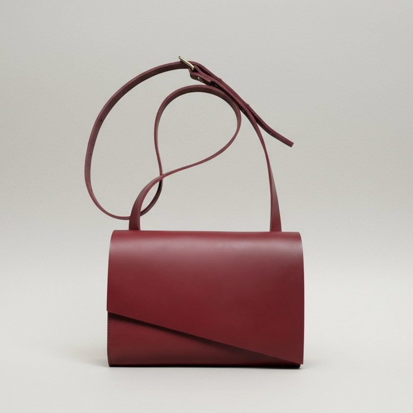 Pioneer Midi Red Leather Crossbody Bag CARV