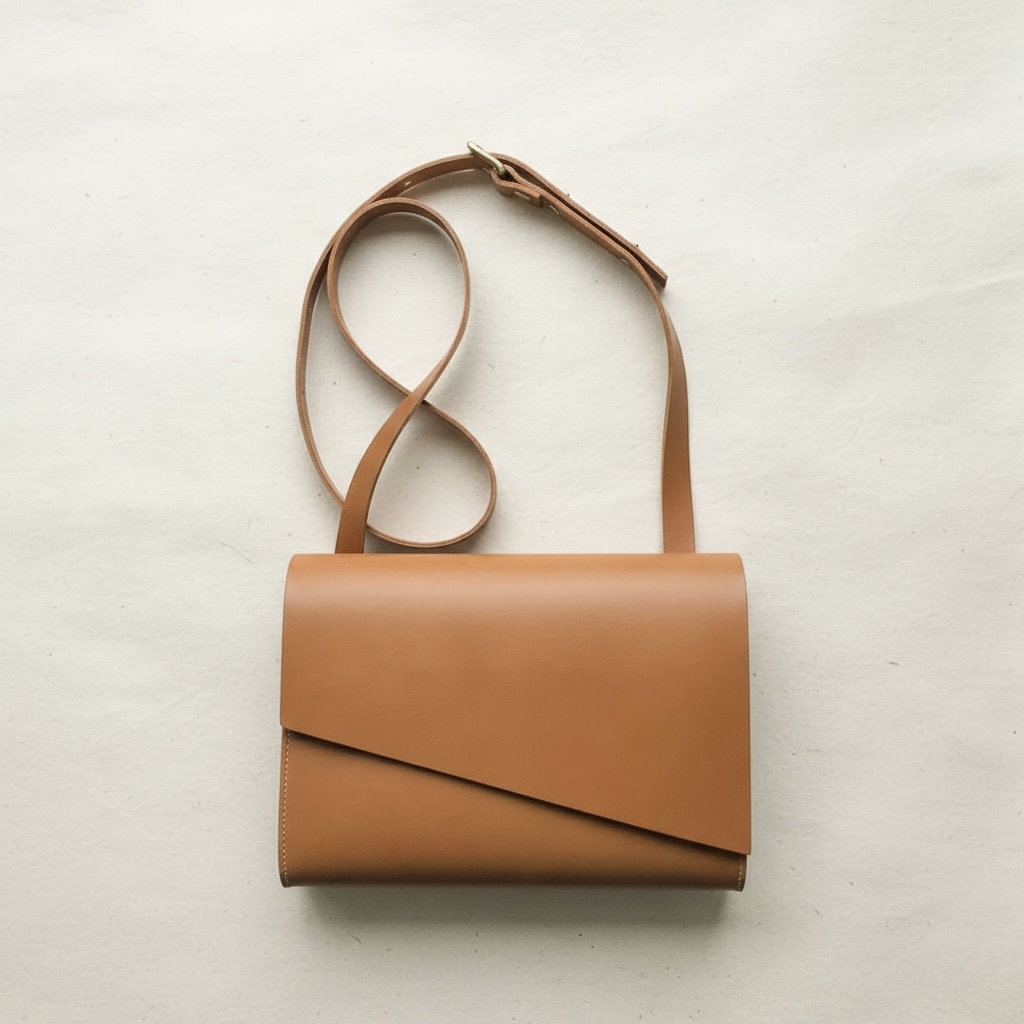 Pioneer Midi Leather Crossbody Bag in Sand CARV