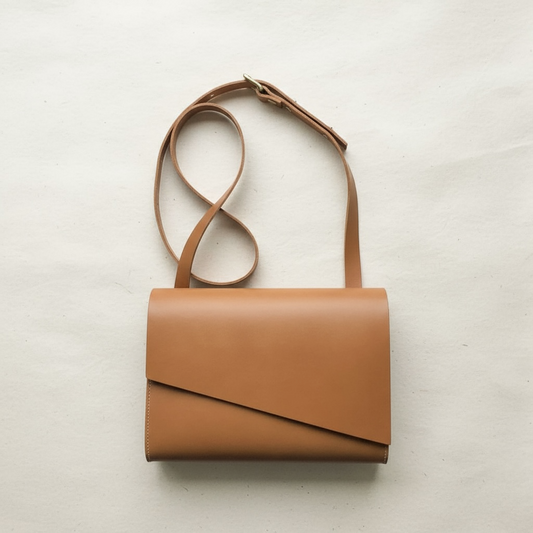 Pioneer Midi Leather Crossbody Bag in Sand CARV