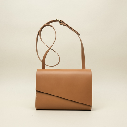 Pioneer Midi Leather Crossbody Bag in Sand CARV