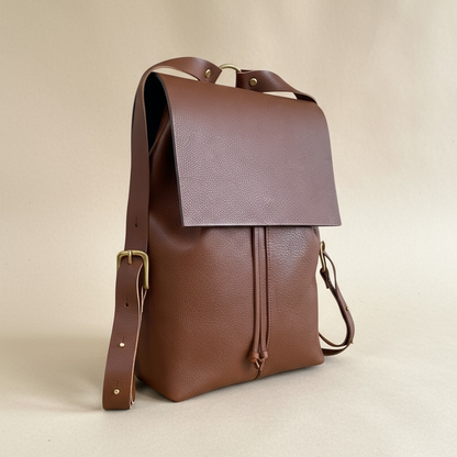 brown leather backpack uk Tan Leather Backpack by CARV