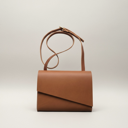 Pioneer Midi Tan Leather Crossbody Bag CARV