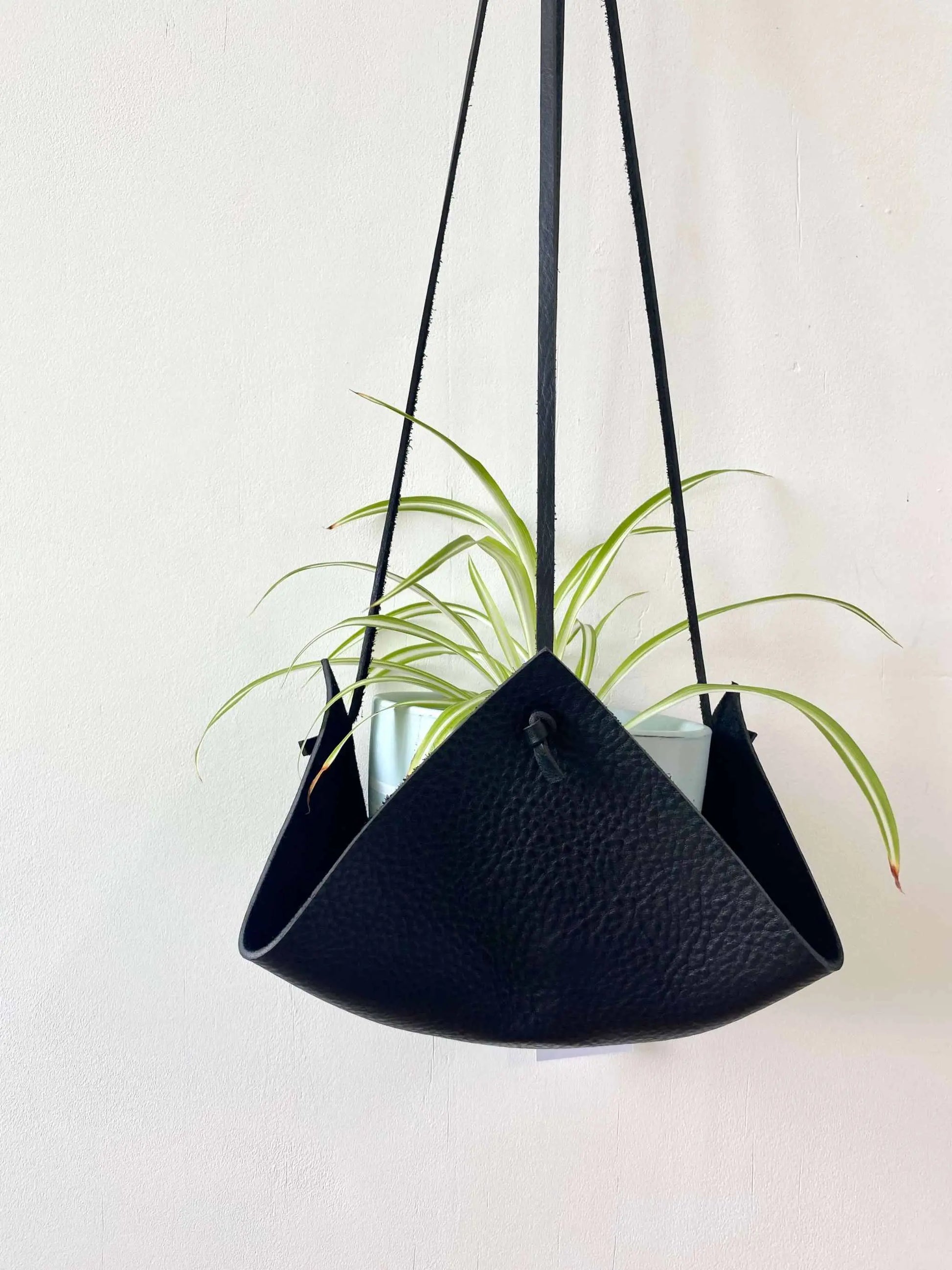 l shaped plant hanger Leather House Plant Hanger by CARV